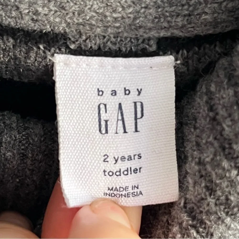 Gap Checkered Grey & Black Turtleneck Sweater